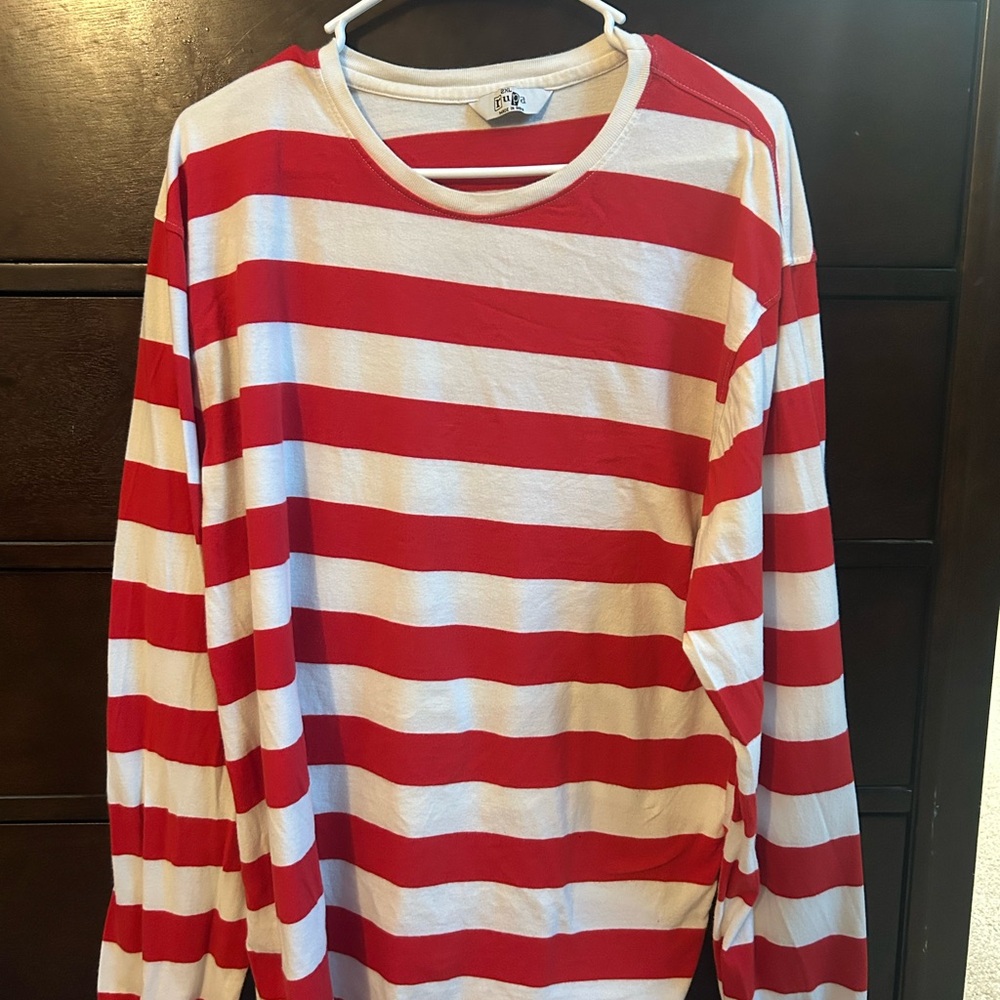Red and White long sleeve
